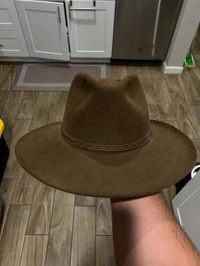 Stetson Gun Club Collection 100% Pure Fur Felt Western Hat Size 7 1/4